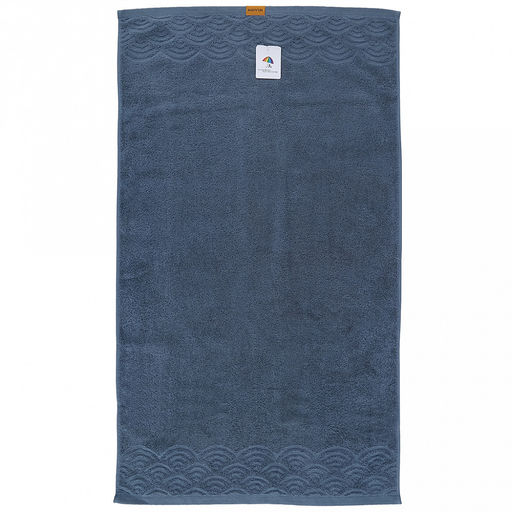 Полотенце махровое "Волна" 50х90см, хлопок 100%, стальной синий (Китай)