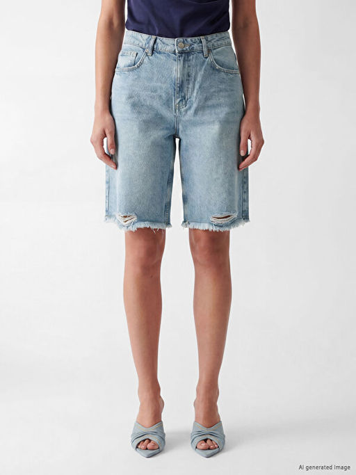 Джинсовые шорты женские Bermuda Fit