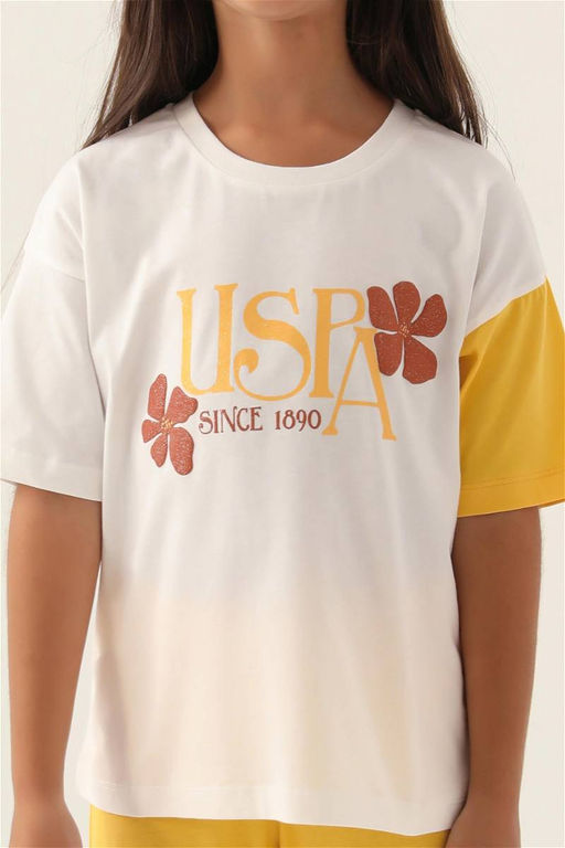 Кремовый пижамный комплект для девочки - U.s. polo assn фото 5