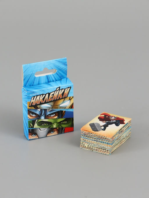 Цена за 2 шт. Наклейки для подарков «Супергерои», 42 штуки в коробке, 3 × 4 см