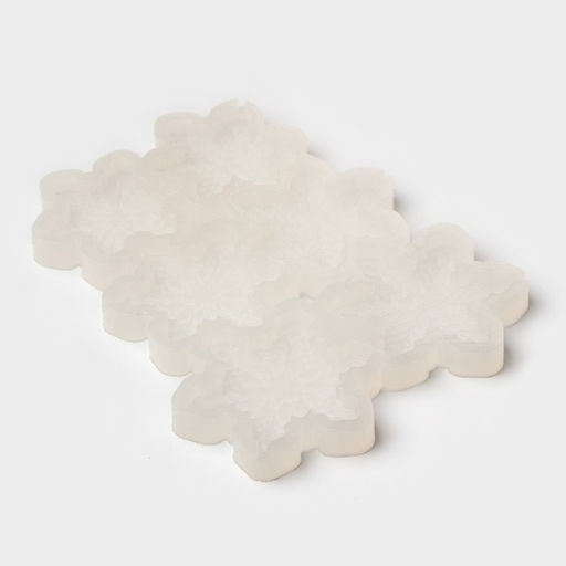 Форма для леденцов Снежинки, силикон, 6 ячеек, 17?10?0.8 см, d=5 см, d=4.5 см, прозрачная