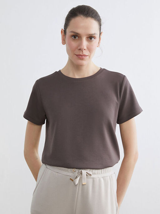 Bisiklet Yaka Kad?n Ti??rt