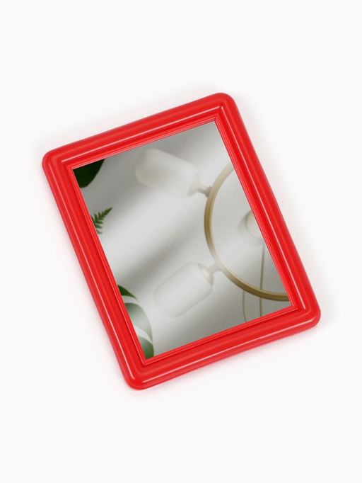 Цена за 20 шт. Зеркало (1) б/увел 7,5*6см пластик (фас 20шт цена за шт) фиолет накл QF