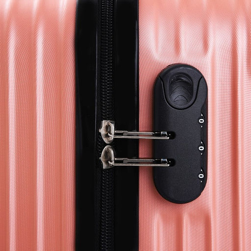 Чемодан малый 20, отдел на молнии, кодовый замок, цвет розовый - Simaland фото 7