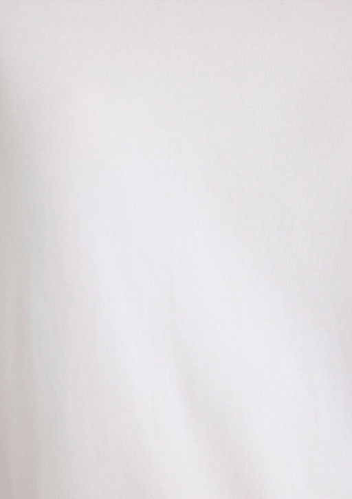 Bisiklet Yaka Beyaz Basic Crop Tisort - Mavi фото 6