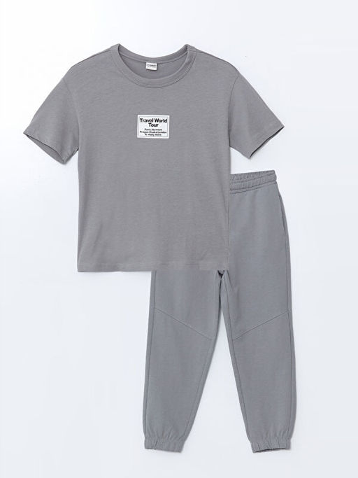 Bisiklet Yaka Erkek ?ocuk Ti??rt ve E?ofman Alt?