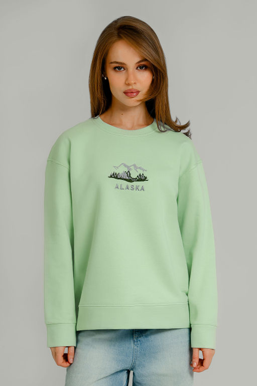 Арт.15112 Свитшот женский 44-52 (5 шт) Цвет:салатовый - Калинка фото 6