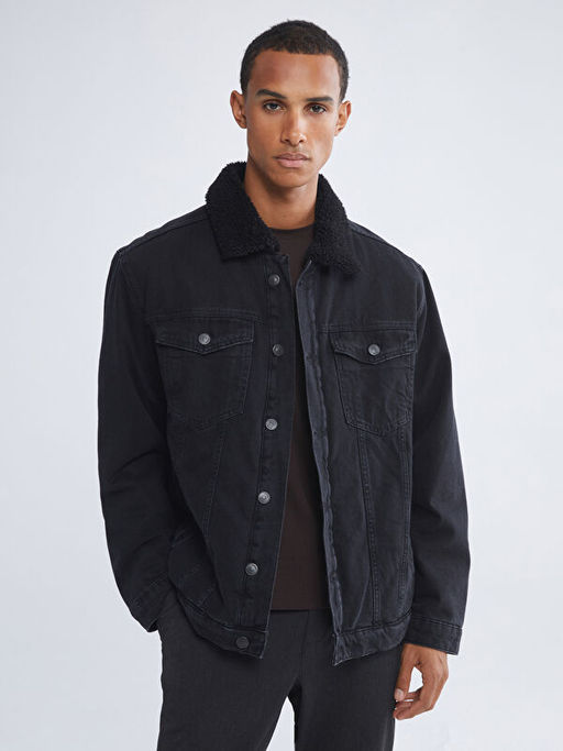 Standart Kal?p Erkek Jean Ceket