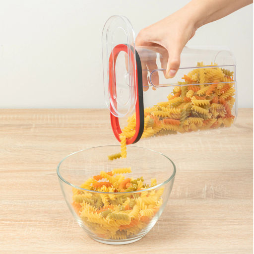 ЁМКОСТЬ ДЛЯ СЫПУЧИХ ПРОДУКТОВ С КРЫШКОЙ (СЛАЙДЕРОМ) 1Л (Желтый)