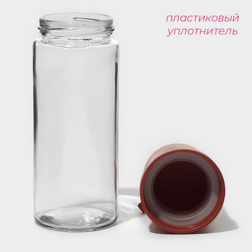 Бутыль стеклянная для соусов и масла Доляна Коралл, 360 мл, 6,520,7 см  фото 2