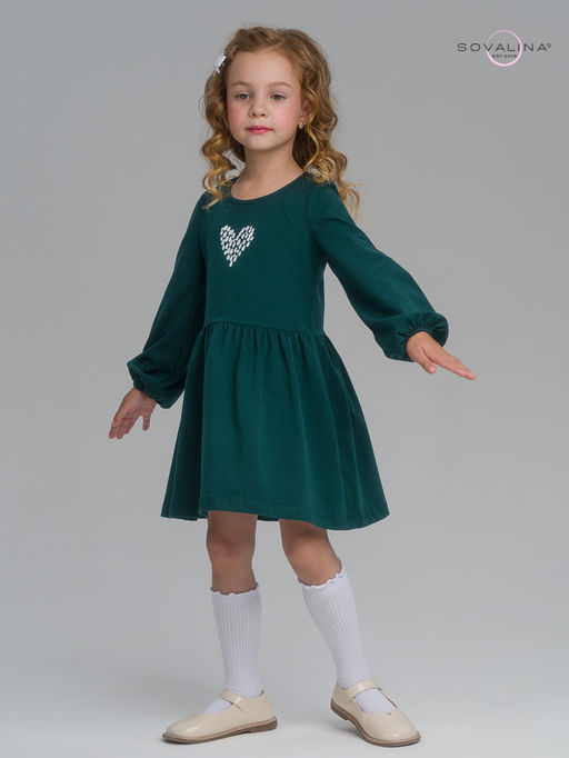 Платье Моана изумруд-лав