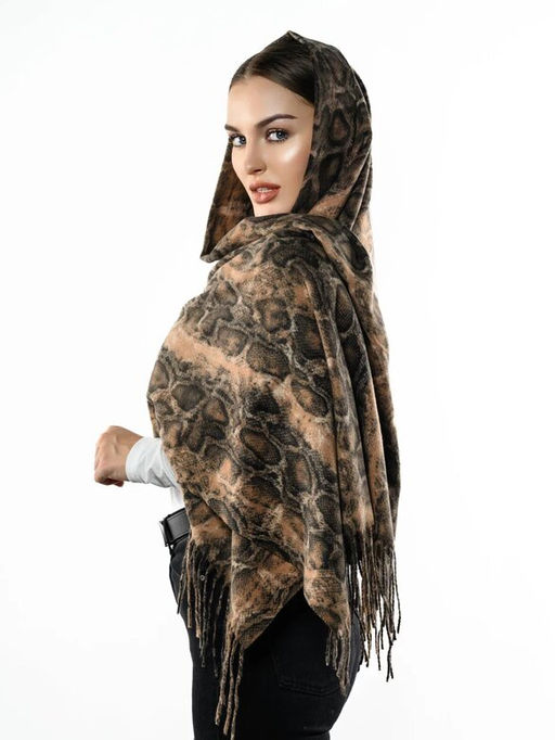 Яркий палантин с анималистичным принтом - Pretty mania фото 5