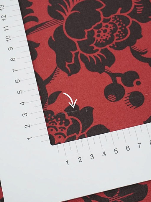 Перкаль Бажена цв.красный, ш.1.5м, хлопок-100%, 120гр/м.кв - Купава фото 7