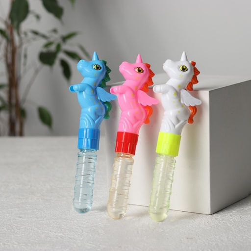 Цена за 24 шт. Мыльные пузыри Единорог, мини, МИКС, 50 мл - Funny toys фото 4