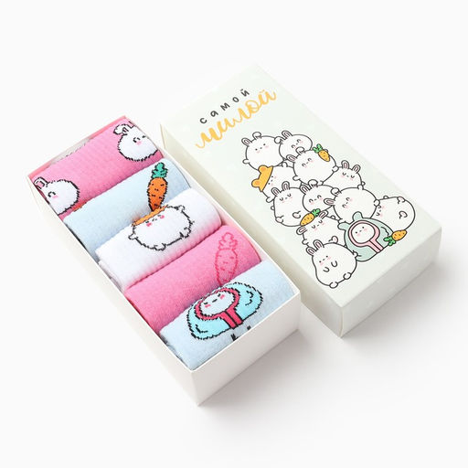 Носки женские KAFTAN Самой милой, набор 5 пар, размер 35-38