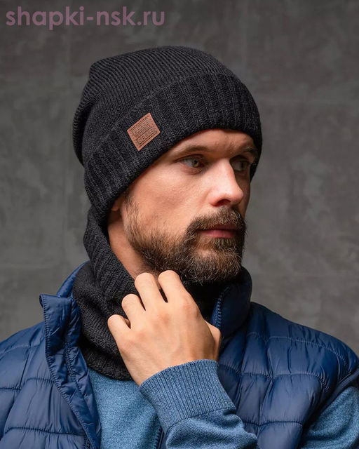 LL 131 PE 131 Комплект мужской флис (шапка+снуд) (57-59)