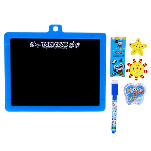 Доска для рисования магнитная двухсторонняя, под маркер и мел, губка, мел 3 шт., маркер, магниты 2 шт.