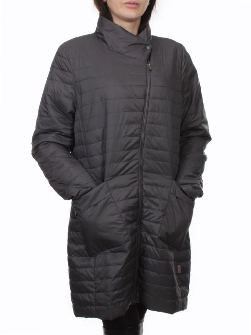 K-532 DK. GRAY Куртка демисезонная стеганая женская (70 гр. холлофайбер)