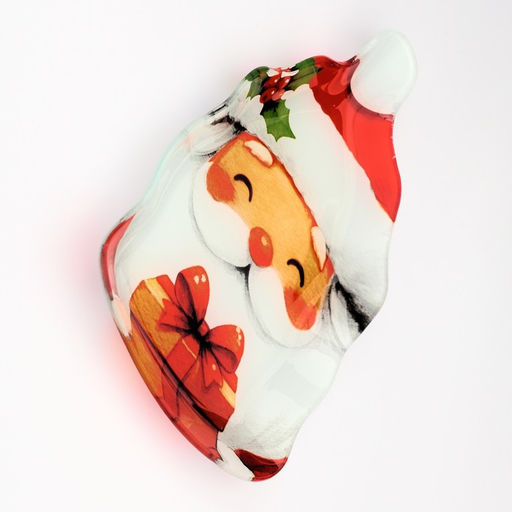 Тарелка новогодняя плоская «Дедушка Мороз», 13.8×20.5 см