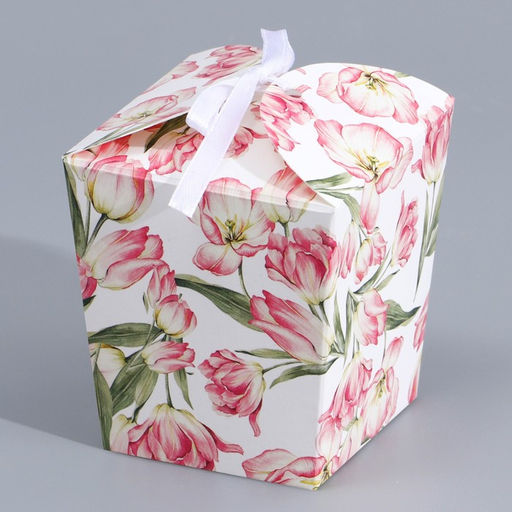 Цена за 5 шт. Бонбоньерка Цветы, 7.5 8 7.5 см - Дарите счастье фото 2