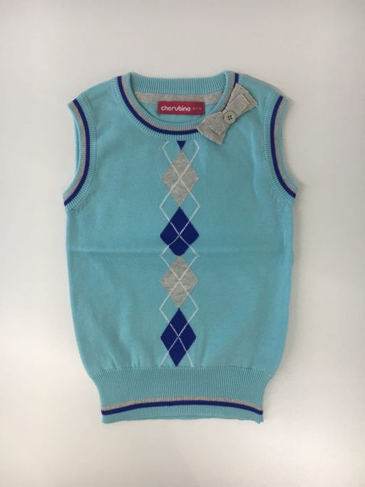 CRB wear/CK 6W027 Жилетка д/д, бирюзовый/Ex.Cherubino  фото 2