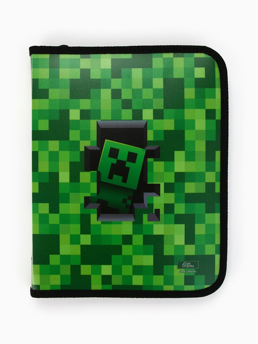 Папка для тетрадей, А5, пластиковая, 18×23×2.5 см «Пиксели»