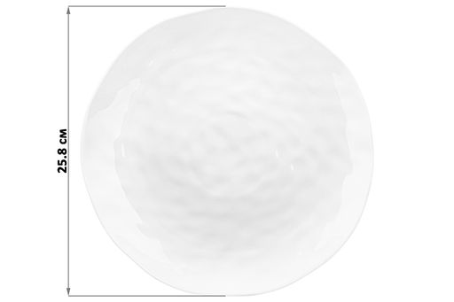 Тарелка 25,8*25,8*2 см Консонанс белая глянец - Elan gallery фото 2