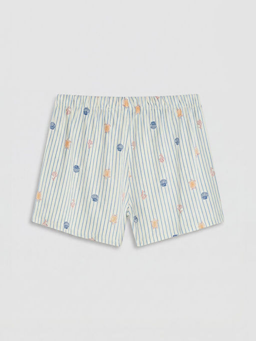 Bask?l? Kad?n ?ort Pijama Alt?