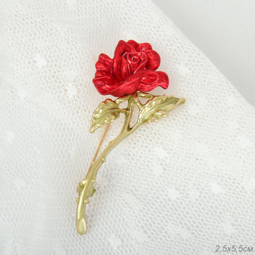 Брошь Роза / 3757 /уп 24/ - ГалеонТрейд фото 4