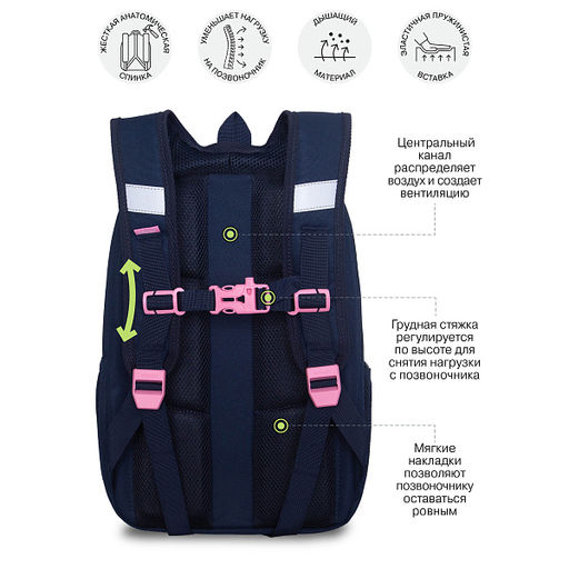 RAw-694-8 Рюкзак школьный с обвесом - Grizzly фото 37