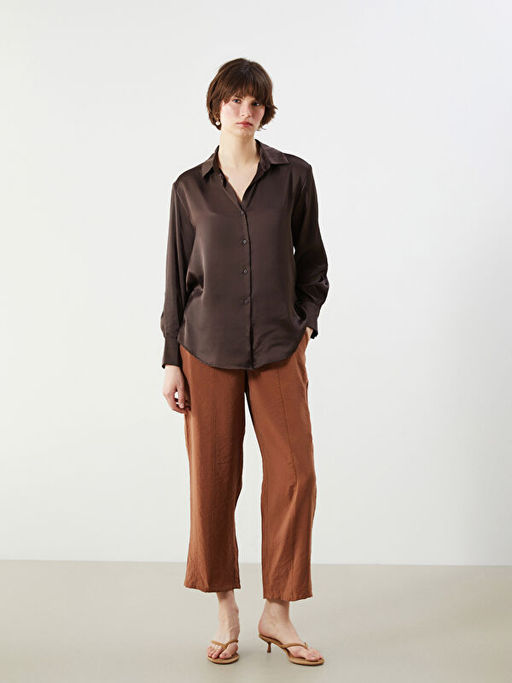 Oversize Saten Kad?n G?mlek