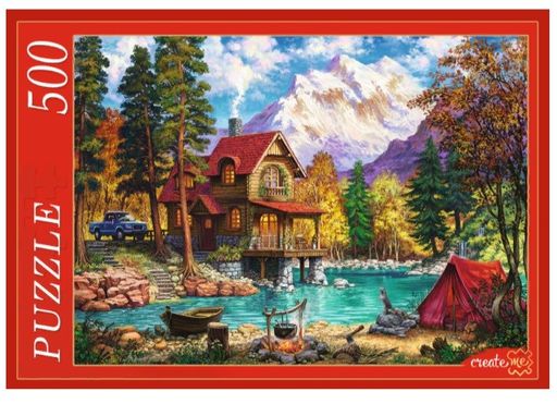 Puzzle 500 элементов "Домик у горного озера" (П500-4129)