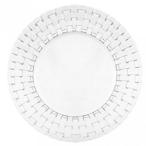 Тарелка мелкая стеклянная Ротанг д268мм, h25мм, в коробке, Дели Гласс (Deli Glass) (Китай)