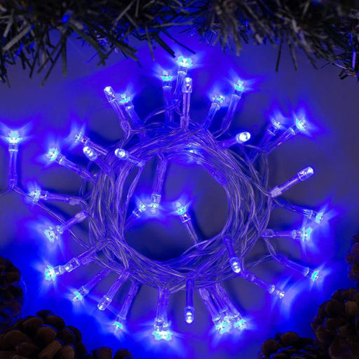 Гирлянда Нить 2 м, IP20, прозрачная нить, 20 LED, 2 режима, батарейки AAх3 (нет в комплекте), свечение синее