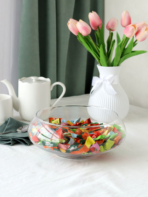 Ваза конфетница 20х10 см / H-25 /уп 24/755228 - ГалеонТрейд фото 2