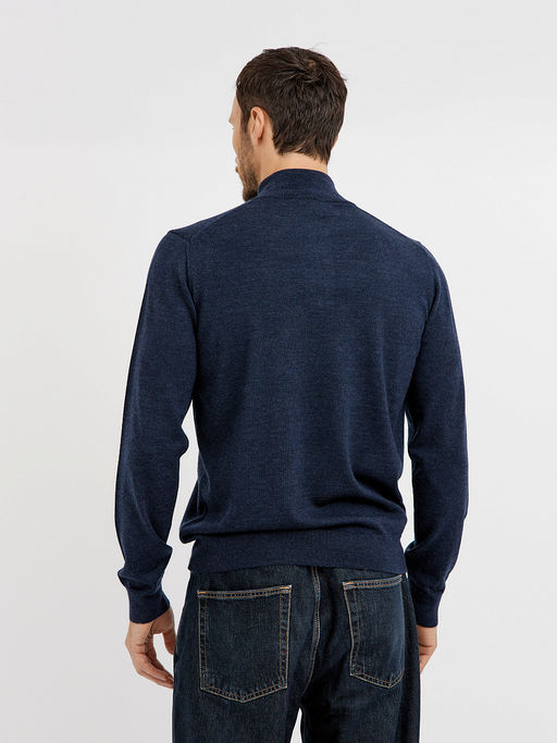 водолазка мужская базовая из шерсти с молнией - Glenfield фото 9