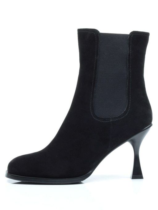 04-E29W-17B BLACK Ботильоны зимние женские (натуральная замша, натуральный мех) - Фабричный китай фото 13