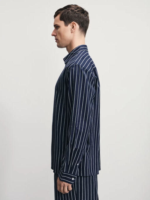 Рубашка relax fit со льном / Zarina  фото 4