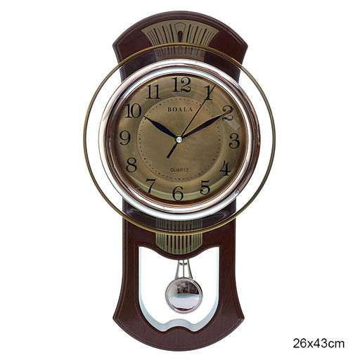 Часы настенные с маятником 26х43 см / F2875 /уп 10/ - ГалеонТрейд фото 2
