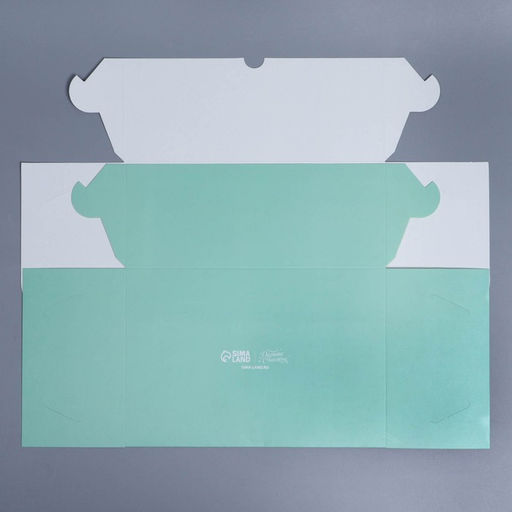 Цена за 5 шт. Коробка для капкейков, кондитерская упаковка с окном, 6 ячеек «Зелёный паттерн», 25 х 17 х 10 см