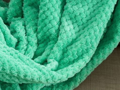 Покрывало-плед КОРАЛ-флис жаккард Ментол 150*200 см. - Лен поволжья фото 2