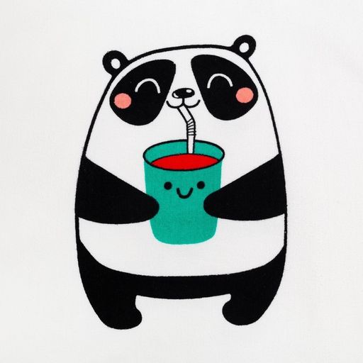 Полотенце-пончо детское махровое Крошка Я Панда 60х120см, 100% хлопок, 300гр/м2  фото 20