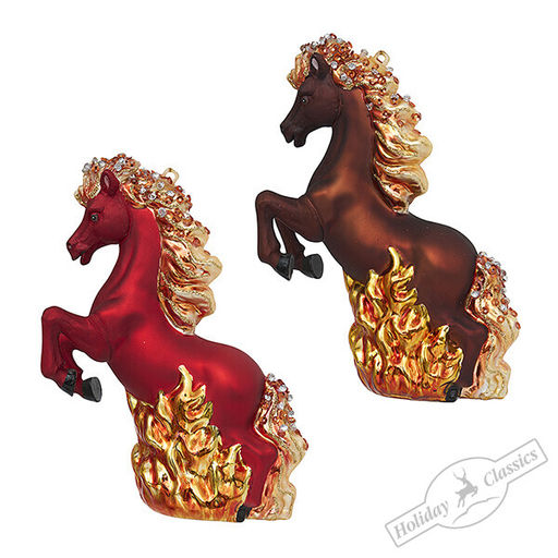 Огненная лошадь асс. из 2-х (стекло) 10х3,5х14 см