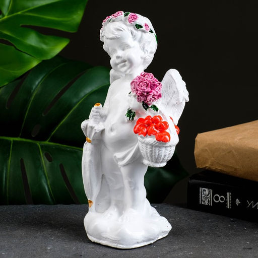 Фигура гипс Ангел с зонтиком, 22?10 см