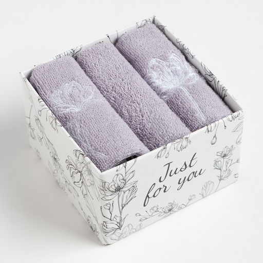 Набор полотенец Этель Flowers 30х30 см-3шт, 100% хлопок 340 г/м2  фото 7