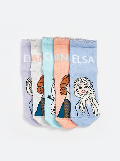 Elsa Desenli K?z ?ocuk Soket ?orap 5li - Waikiki фото 2