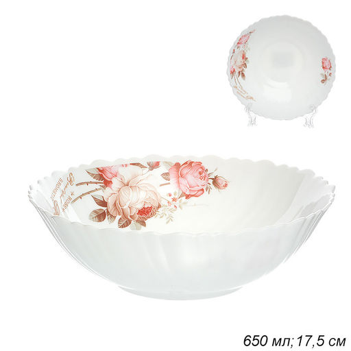 Салатник 7" Опал Чайная роза, стеклокерамика арт. TW-70XN, 6916,6916, 7466/7 (653679, 80352,692974)