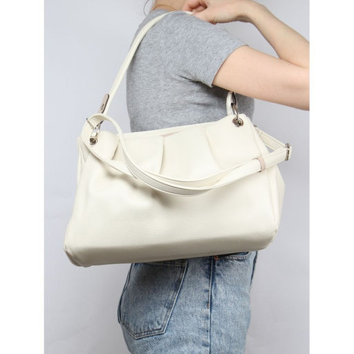 Сумка женская искусственная кожа ADEL-284/2в, 1отд. плечевой ремень, бежевый св флотер 259816 - Adelia фото 5