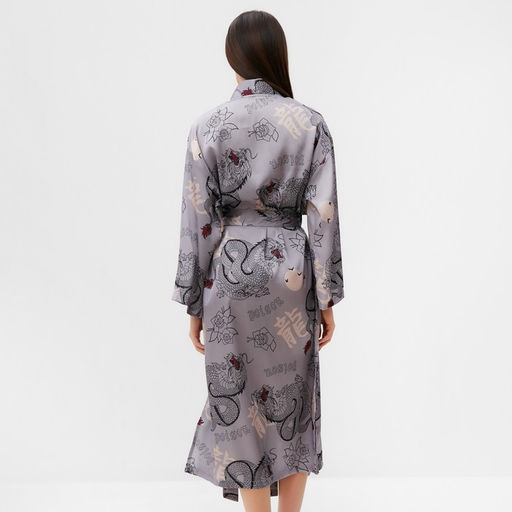 Халат домашний женский KAFTAN «Дракон», размер 44-46, серый