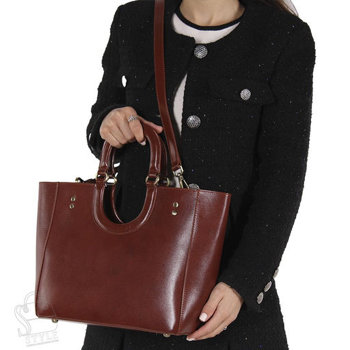 Сумка женская кожаная 3007NN brown Natale Navetta  фото 3